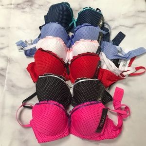 Bundle of 6 Mamia Ruffle Bras sz 34B NBW